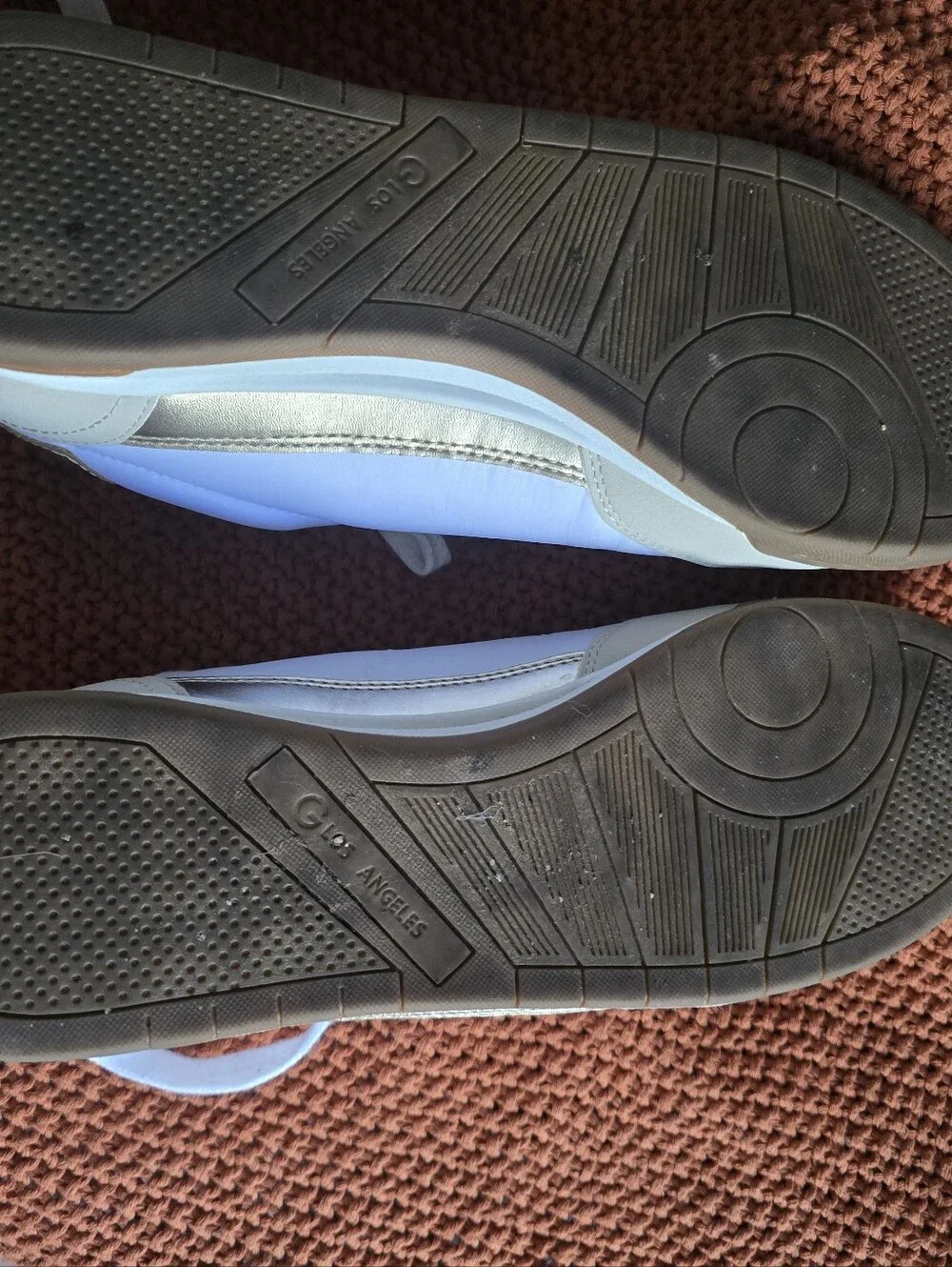 G By GUESS Los Angeles White, Beige and Gold Sneakers